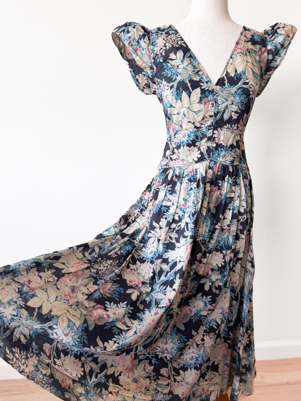La Vie Rebecca Taylor Floral Cotton Maxi Dress